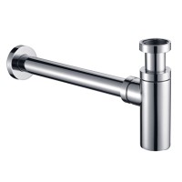 AQM7010CR Сифон для раковины латунный, Хром