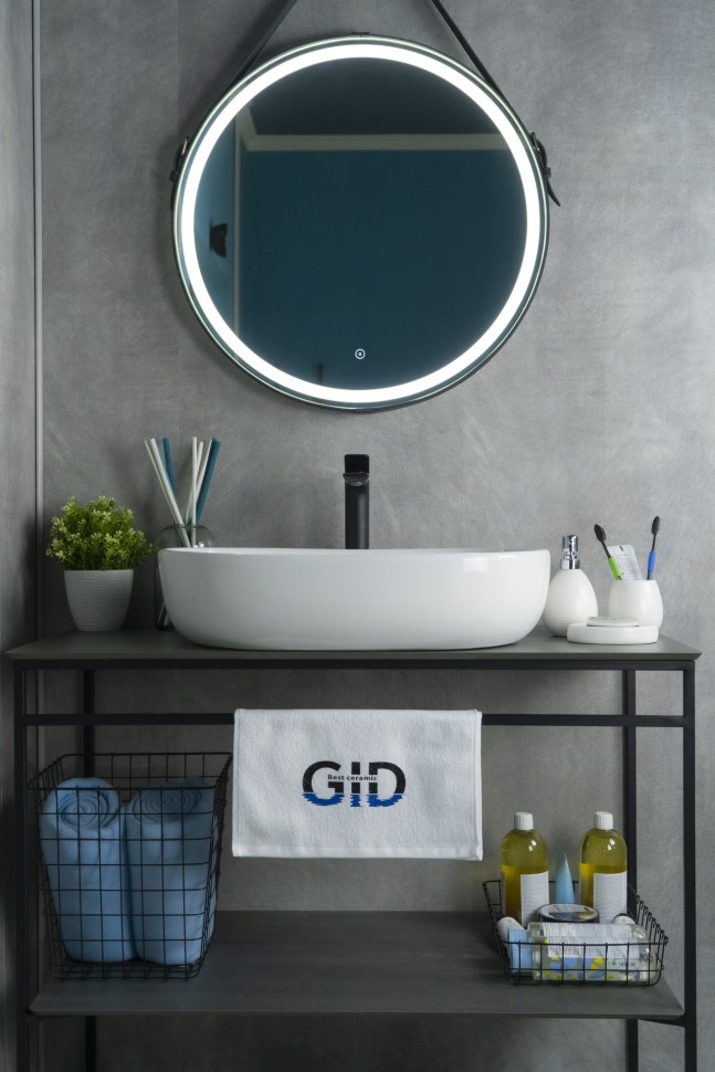 Раковина Gid N9026a 51112 накладная белая 60x40x15