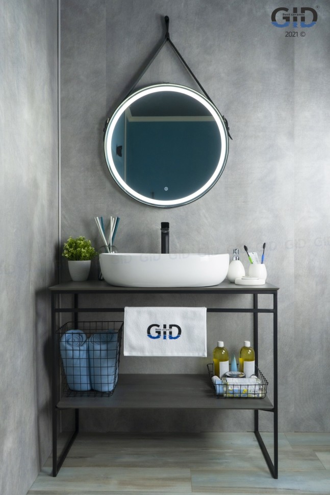 Раковина Gid N9026a 51112 накладная белая 60x40x15