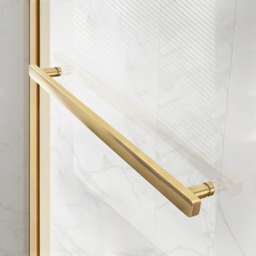 Душевая дверь Слим Софт (Slim Soft) VDS-1SS140CLG, 1400, брашированное золото, стекло прозрачное