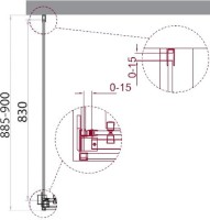 Боковая панель BelBagno ACQUA-90-FIX-C-NERO