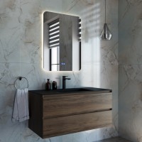 База под раковину Vincea  Luka 1000 подвесная, 2 выкатных ящика soft-close, C.Oak