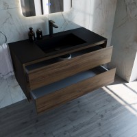 База под раковину Vincea  Luka 1000 подвесная, 2 выкатных ящика soft-close, C.Oak