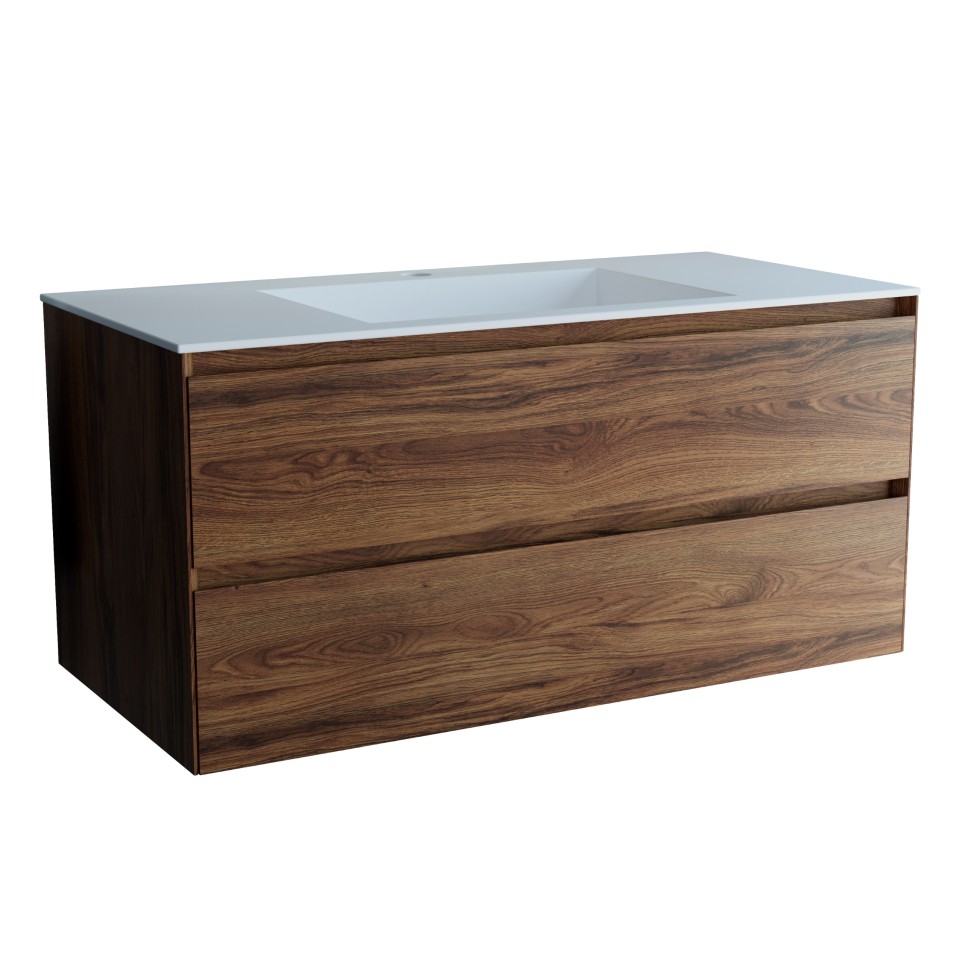 База под раковину Vincea  Luka 1000 подвесная, 2 выкатных ящика soft-close, C.Oak