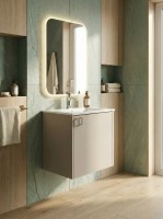 Тумба под раковину в ванную Uperwood Aurora 50 см, бежевый матовый