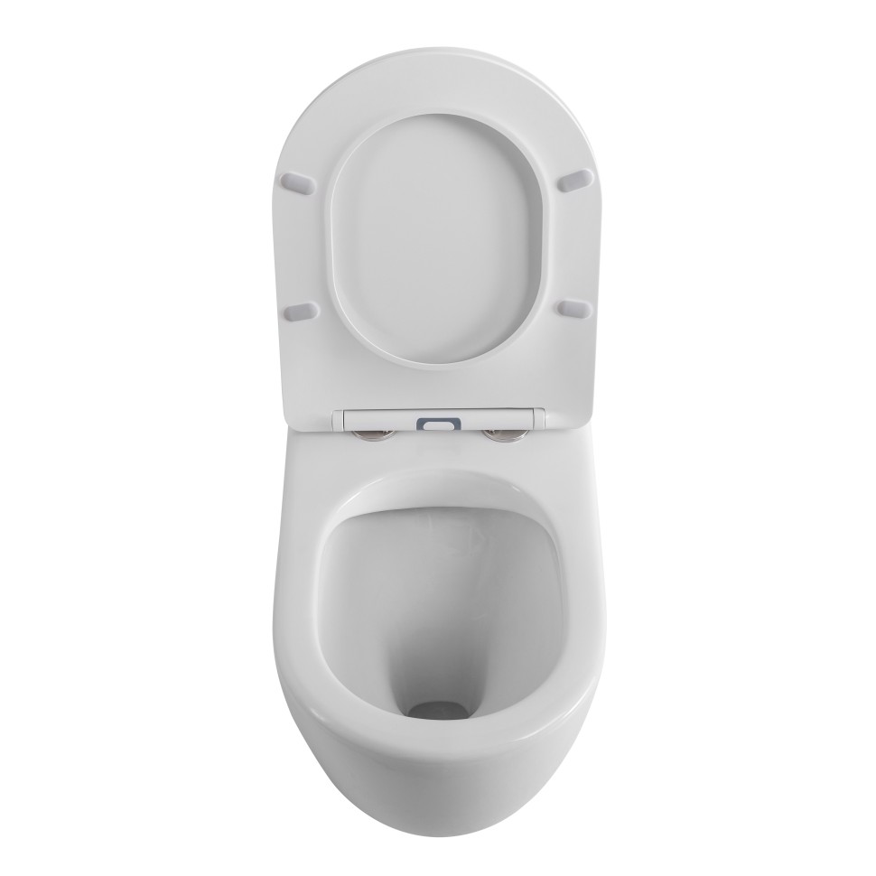 Унитаз приставной безободковый с сиденьем BelBagno BB2141CBR/SC