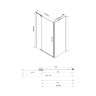Душевой уголок Extra VSR-1E111280CL, 1100/1200*800, хром, стекло прозрачное