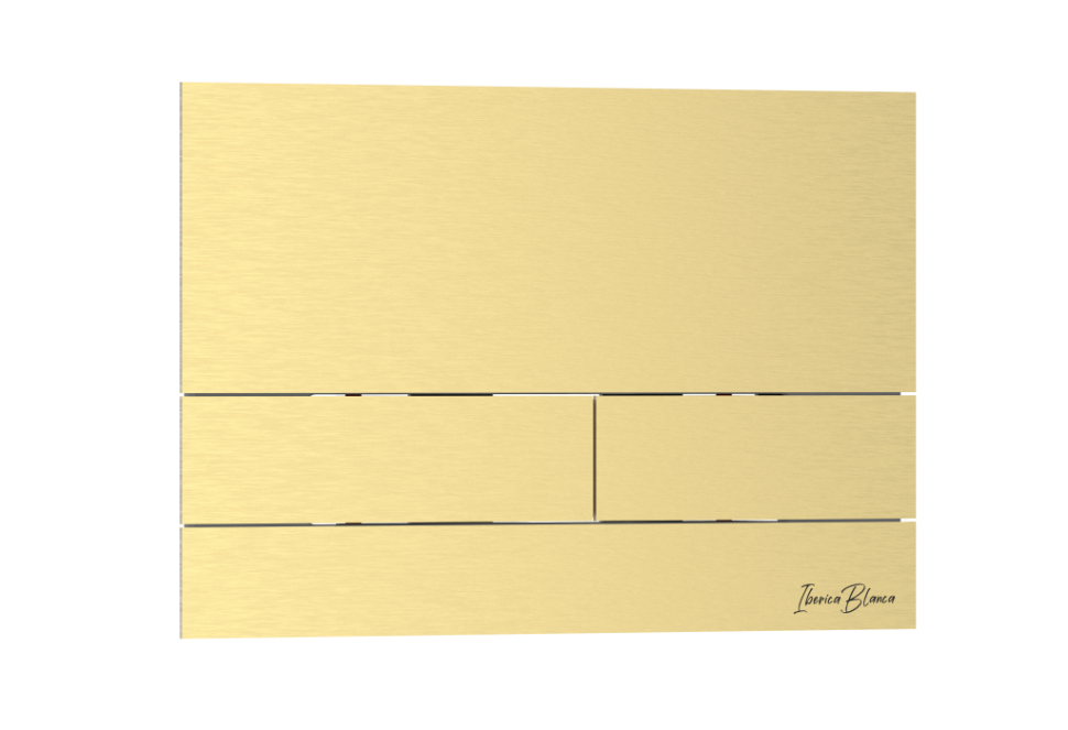 Кнопка смыва IBERICA BLANCA INOX-S нержавеющая сталь, золото матовое (IB.B016.03)