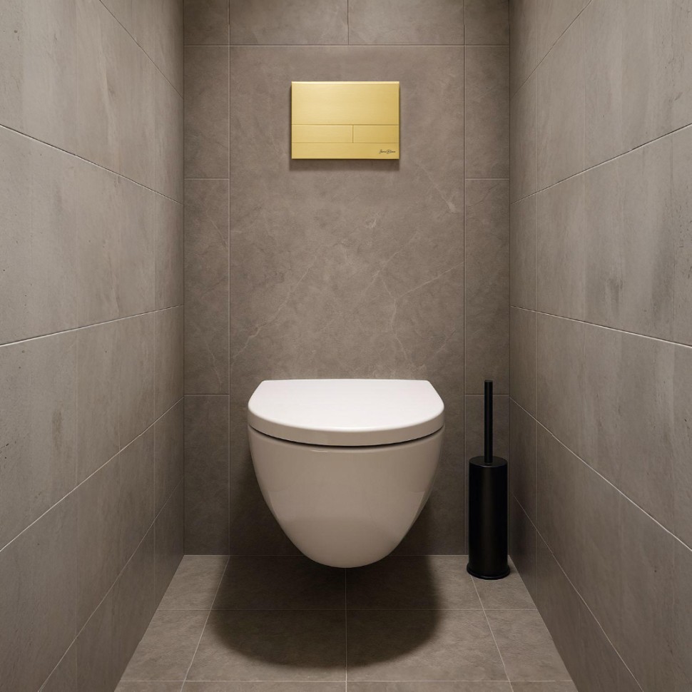 Кнопка смыва IBERICA BLANCA INOX-S нержавеющая сталь, золото матовое (IB.B016.03)