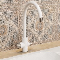 Смеситель для кухни Uperwood Quartz Premium UPD-01-01, с каналом для фильтрованной воды, белый