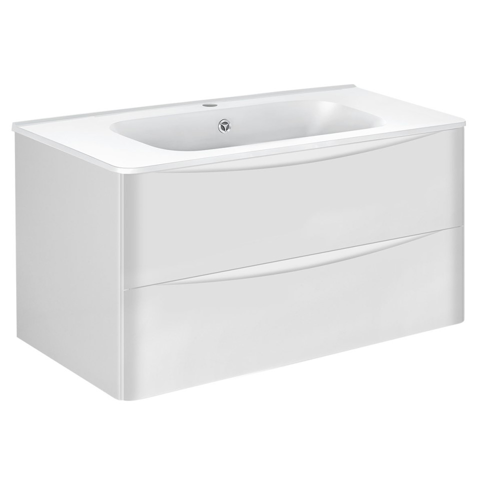 База под раковину Paola 1000 подвесная, 2 выкатных ящика soft close, G.White