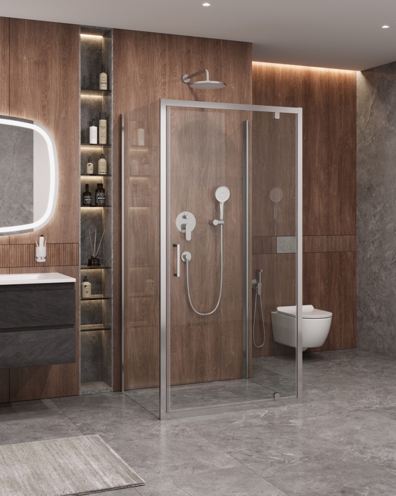 Душевой уголок П-ОБРАЗНЫЙCEZARES MOLVENO-BA2-80/80-C-Cr-IV