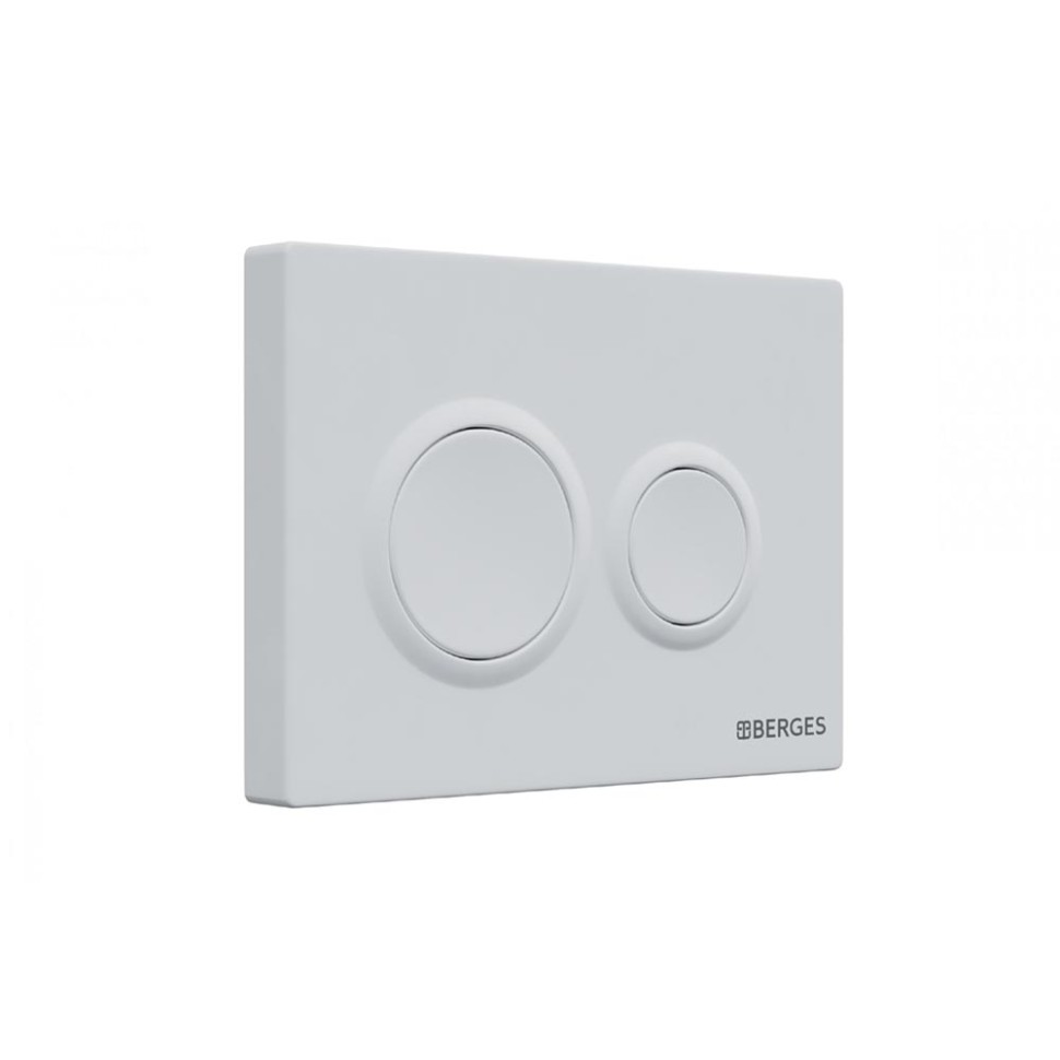 Инсталляция BERGES для скрытого монтажа унитаза NOVUM кнопка O4 Soft Touch белая