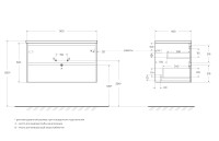 База под раковину подвесная BelBagno KRAFT-900-2C-SO-BO Bianco Opaco