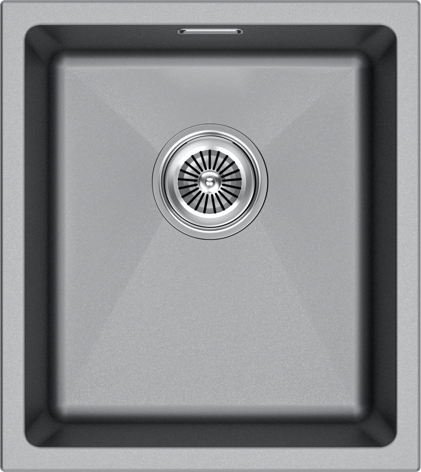 Мойка LUMI 41UNI, IT-GRANIT, LU41-GRM, серый металлик, 410х460, Paulmark