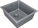 Мойка LUMI 41UNI, IT-GRANIT, LU41-GRM, серый металлик, 410х460, Paulmark