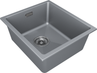 Мойка LUMI 41UNI, IT-GRANIT, LU41-GRM, серый металлик, 410х460, Paulmark