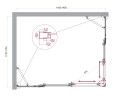 Душевой уголок BelBagno LUCE-AH-22-145/115-C-Cr