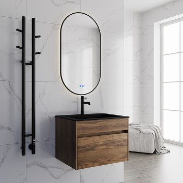 Полотенцесушитель электрический Vincea VTD-1D2BE 25х130, черный, таймер