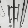 Душевой угол Veconi Evo 300 GR, 900х900x1950, графит брашинг, тонированное матовое стекло