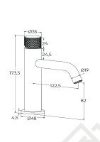 Смеситель для раковины MILLEAU Tissage ML0321KLS-CR, Хром