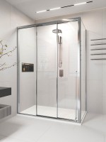 Душевой угол раздвижной Veconi Premium Prato 300 SP CH-L, 1300х1000x2000, хром, стекло прозрачное