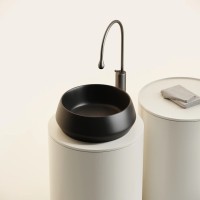Раковина CERAMICANOVA Maya накладная круглая 400x400x140 черный матовый CN12004MB