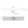Душевой лоток ABBER AD79B300NG никель