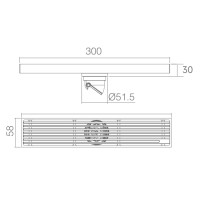 Душевой лоток ABBER AD79B300NG никель