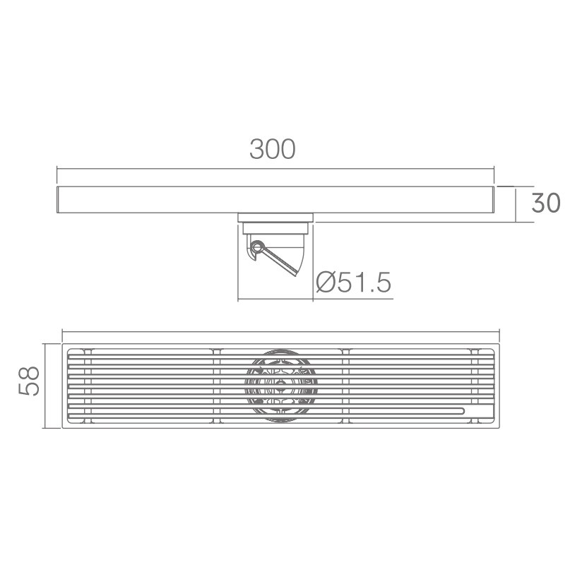 Душевой лоток ABBER AD79B300NG никель