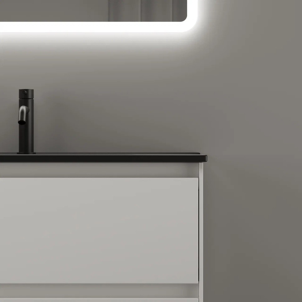 Тумба подвесная SANCOS Cento 790х450х500, c двумя ящиками оснащенными доводчиками, белый глянец, арт. CN80W