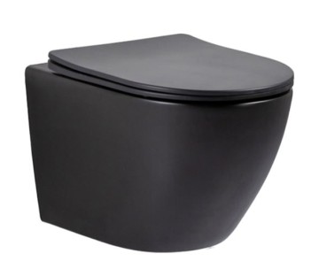 Унитаз подвесной Tornado Gid Tr2122TF-Bm 62261Y черный матовый 49x36x36