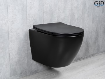 Унитаз подвесной Tornado Gid Tr2122TF-Bm 62261Y черный матовый 49x36x36