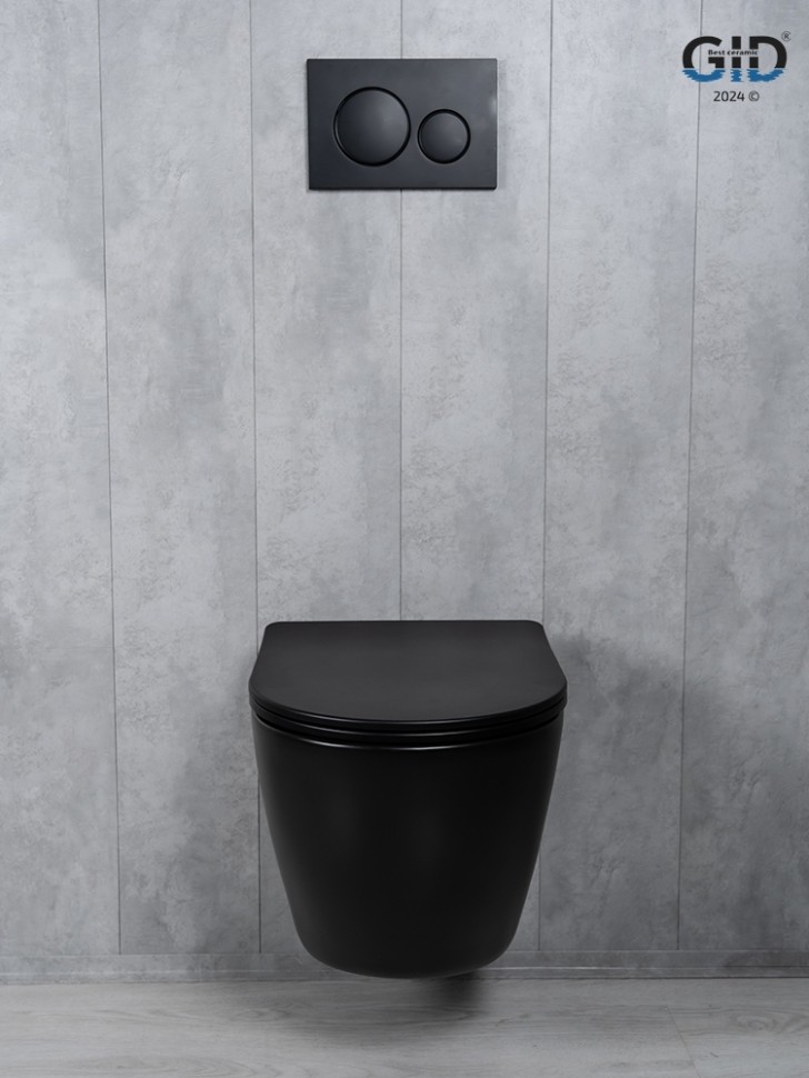 Унитаз подвесной Tornado Gid Tr2122TF-Bm 62261Y черный матовый 49x36x36