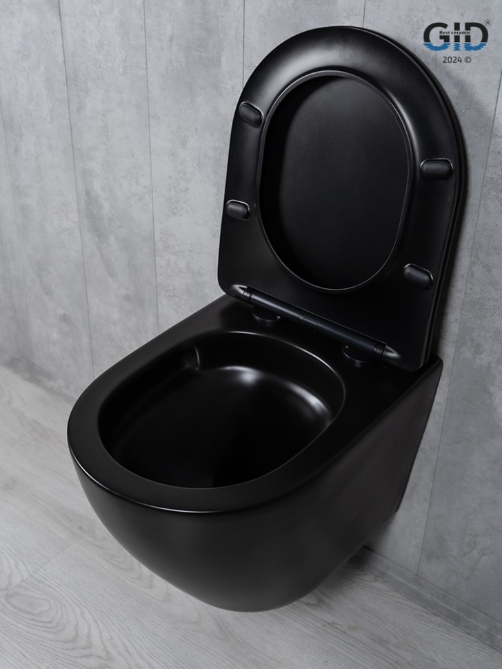 Унитаз подвесной Tornado Gid Tr2122TF-Bm 62261Y черный матовый 49x36x36