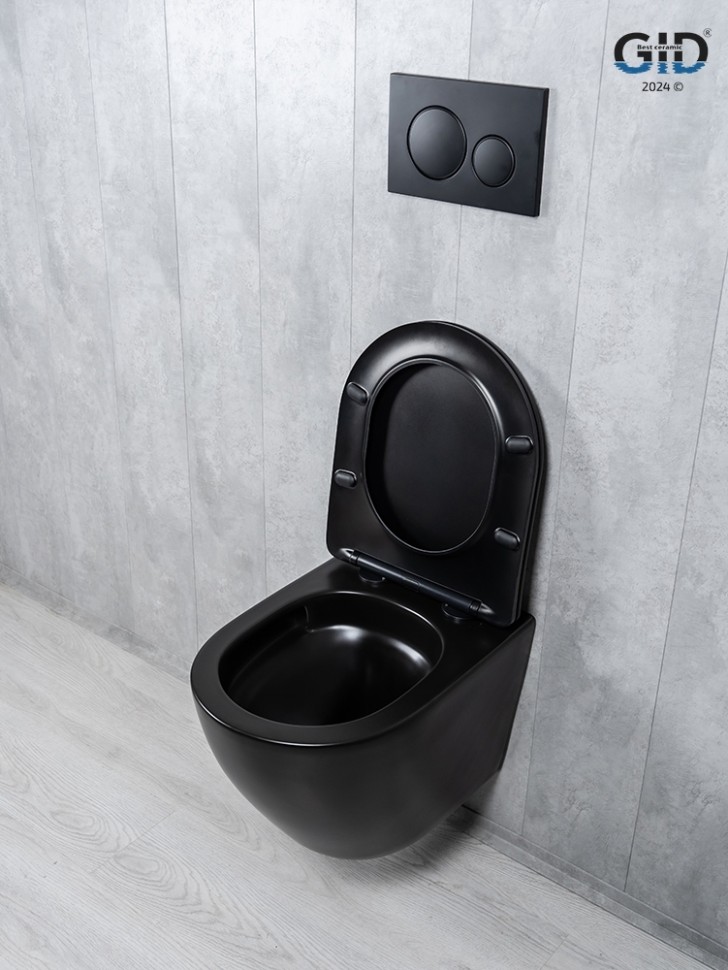 Унитаз подвесной Tornado Gid Tr2122TF-Bm 62261Y черный матовый 49x36x36