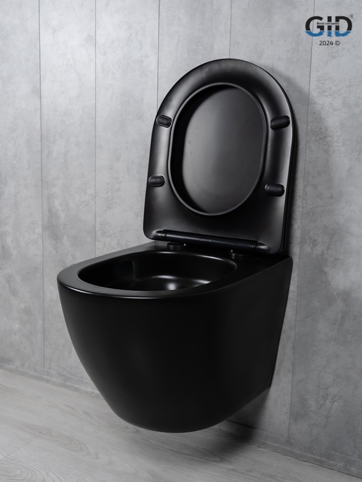 Унитаз подвесной Tornado Gid Tr2122TF-Bm 62261Y черный матовый 49x36x36