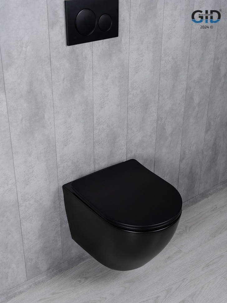 Унитаз подвесной Tornado Gid Tr2122TF-Bm 62261Y черный матовый 49x36x36