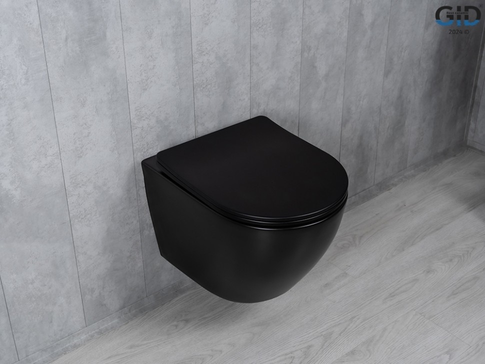 Унитаз подвесной Tornado Gid Tr2122TF-Bm 62261Y черный матовый 49x36x36