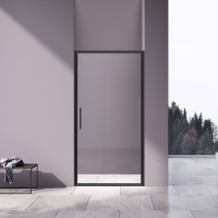 Душевая дверь Slim 8mm VDP-4SL100CLB, черный, стекло прозрачное