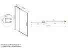 Душевая дверь Extra VDP-1E1011CL, 1000/1100, хром, стекло прозрачное