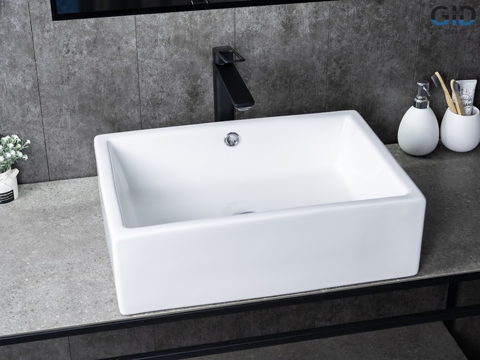 Раковина Gid N9129 51125 накладная белая 51x38x15