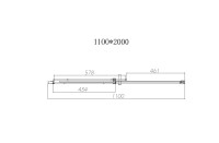 Душевая дверь Dice VDS-4D110CL, 1100, хром, стекло прозрачное