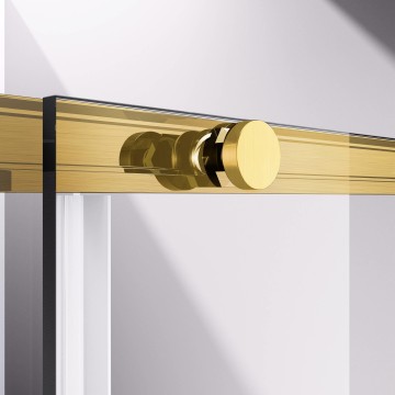 Душевая дверь Слим-Н (Slim-N) VDS-4SN130CLG, 1300, брашированное золото, стекло прозрачное