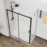 Душевой уголок City VSR-5CT9011CLB, 1100*900, черный, стекло прозрачное