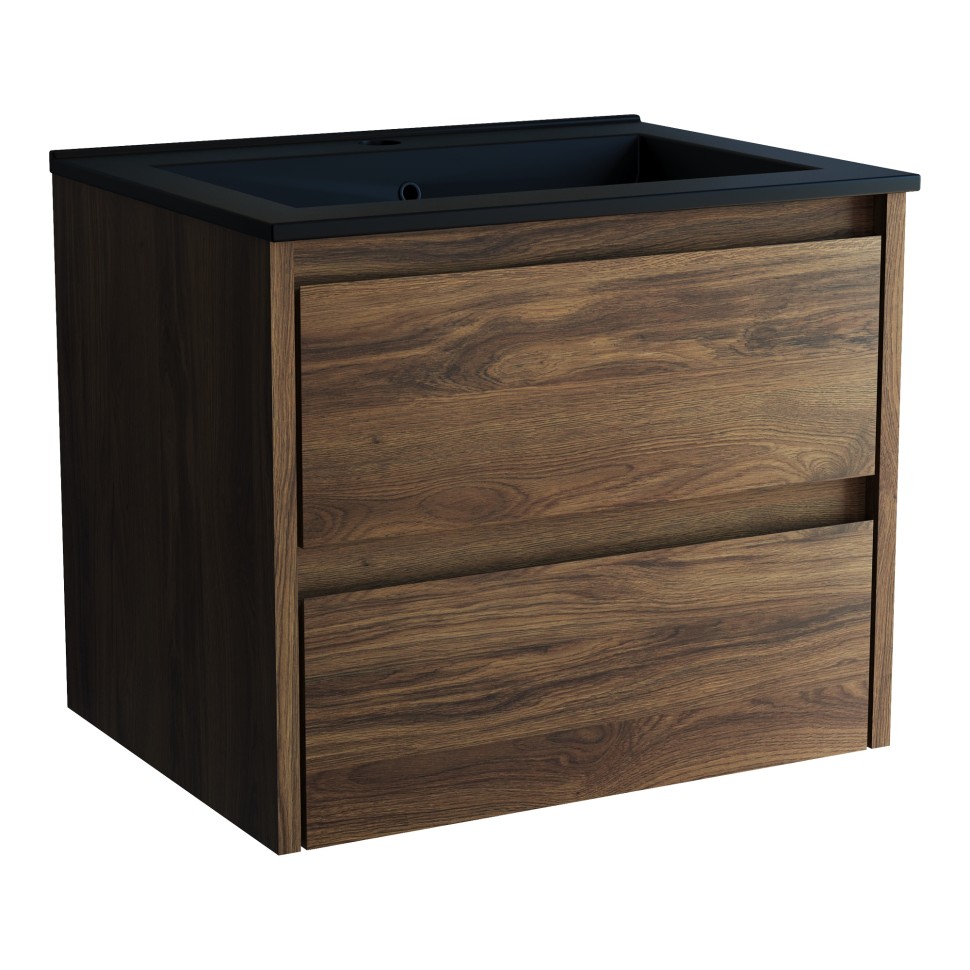 База под раковину Vincea  Gio 600 подвесная, 2 выкатных ящика soft-close, C.Oak