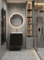 Тумба под раковину в ванную Uperwood Aurora 50 см, черный матовый