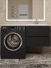 Тумба под стиральную машину подвесная Uperwood Tanos 60х47,5х50 см, черная