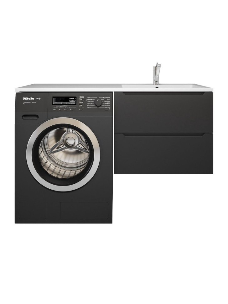 Тумба под стиральную машину подвесная Uperwood Tanos 60х47,5х50 см, черная