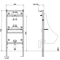Инсталляция для подвесного писсуара IBERICA BLANCA Urinario (IB.004UR)